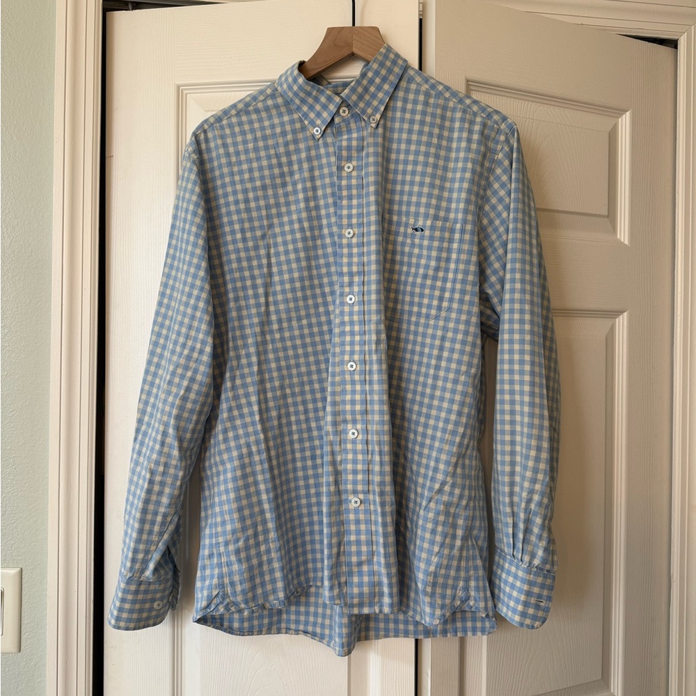 Fish hippie button down shirt